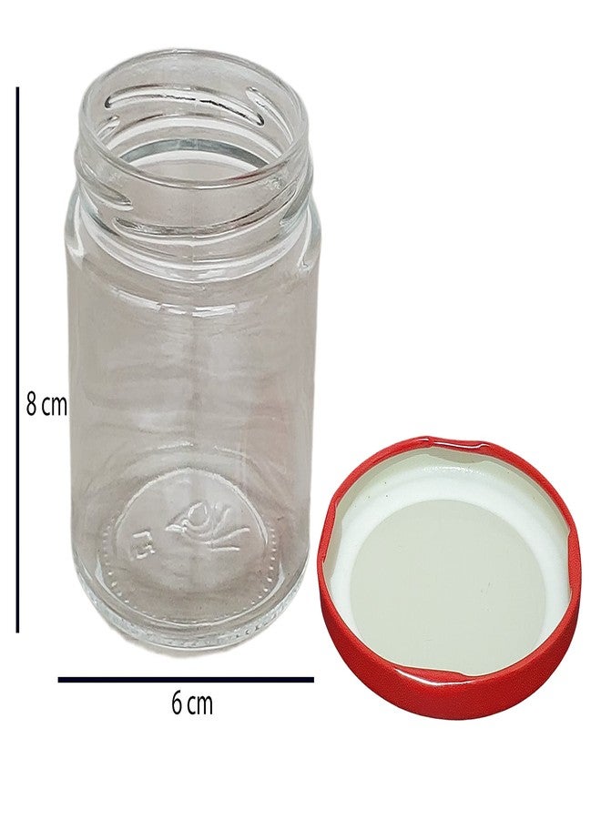 Pure Source India Airtight Glass Storage Jar -190 ml, 4 Piece, Transparent - Image 3